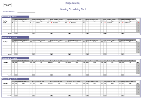 Free Weekly Schedule Templates for Excel 18 templates