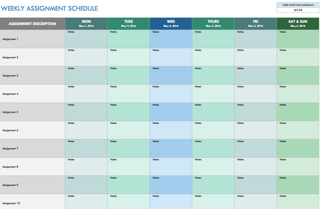 Free Sample Rental Property Schedule Template