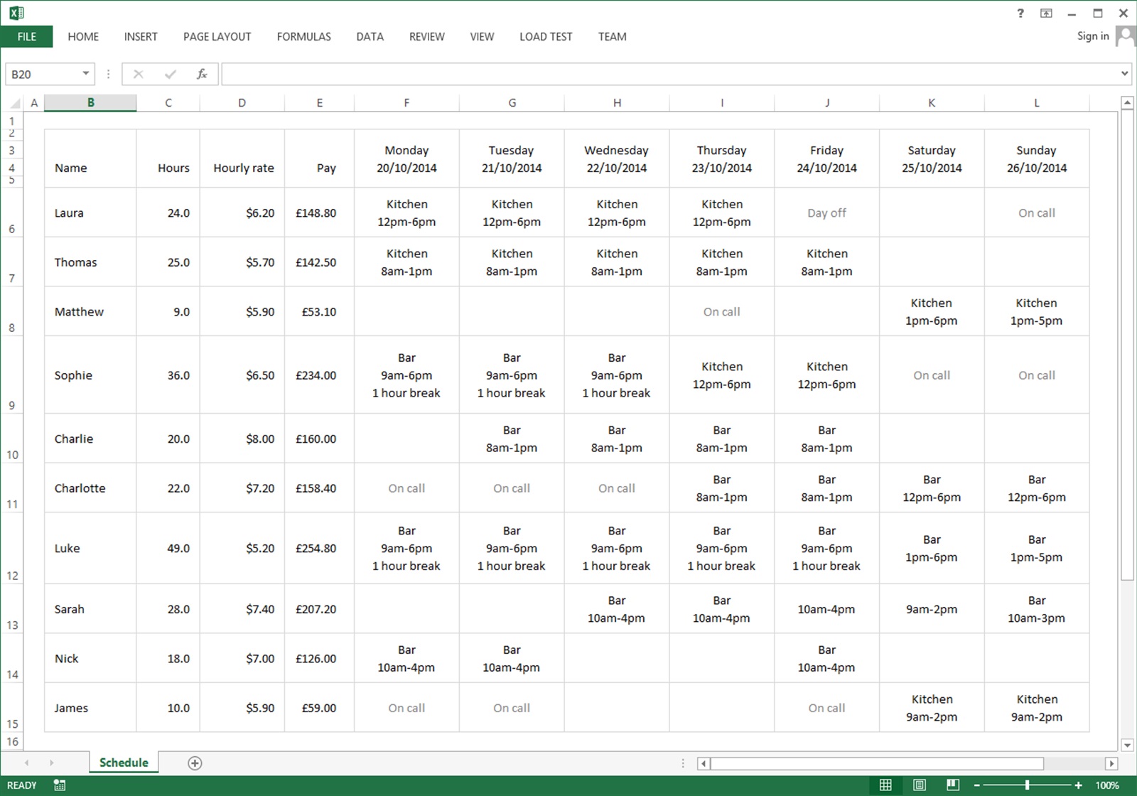 15 Free Employee Work Schedule Templates Schedule Templates