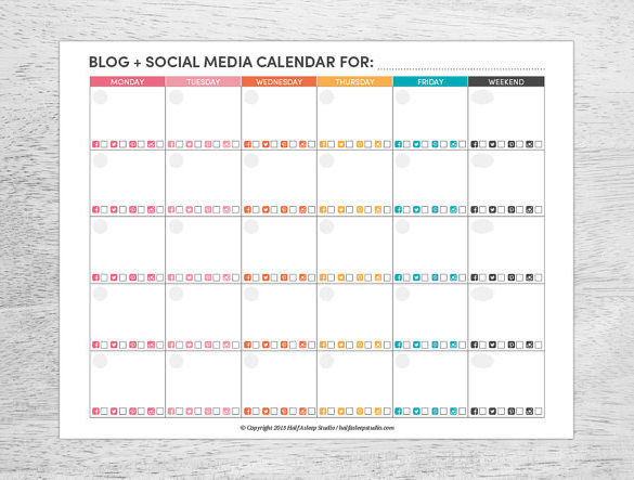 Social Media Schedule Template – 10+ Free Sample, Example Format 