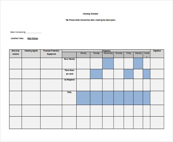 Weekly Schedule Template 9+ Free Word, Excel, PDF Format 