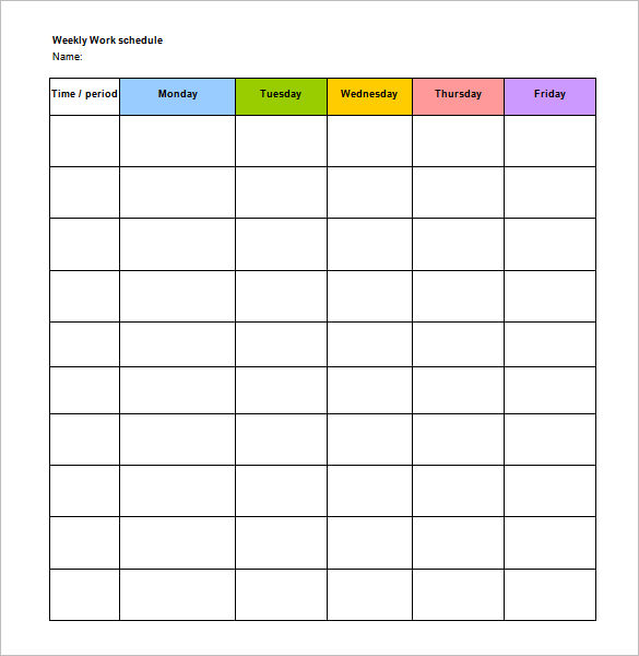 11+ Free Microsoft Word Schedule Templates | Free & Premium Templates