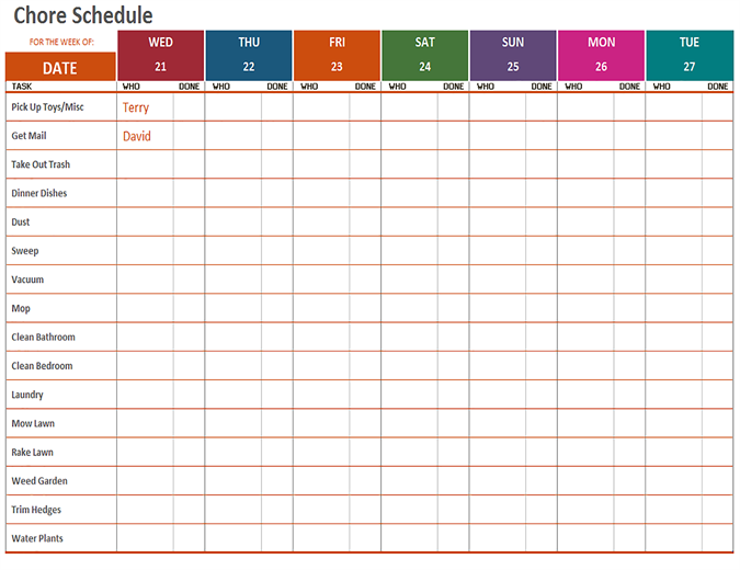 Free Work Schedule Templates for Word and Excel