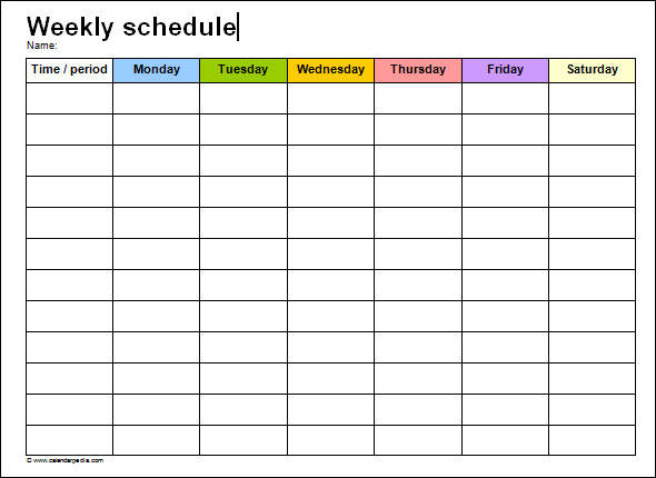 Blank Schedule Template – 21+ Free Word, Excel, PDF Format 