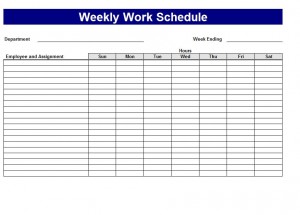 work plan calendar template free weekly schedule templates for 