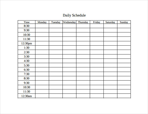 Timetable Templates – 14+ Free Word, PDF, Documents Download 
