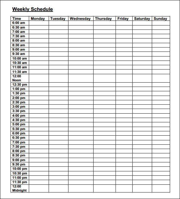 Weekly Schedule Template pdf | PRINT THIS | Pinterest | Schedule 