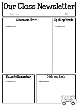 8+ elementary classroom newsletter template free | Newsletter Template