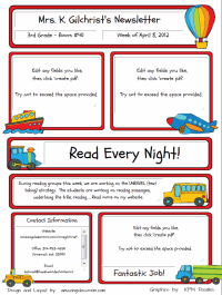 Custom Classroom Newsletter Printable Sample Home