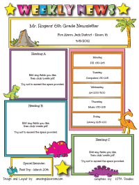 Custom Classroom Newsletter Printable Sample Home