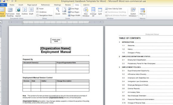 Employee Handbook Template 6 Free Pdf , Doc Download