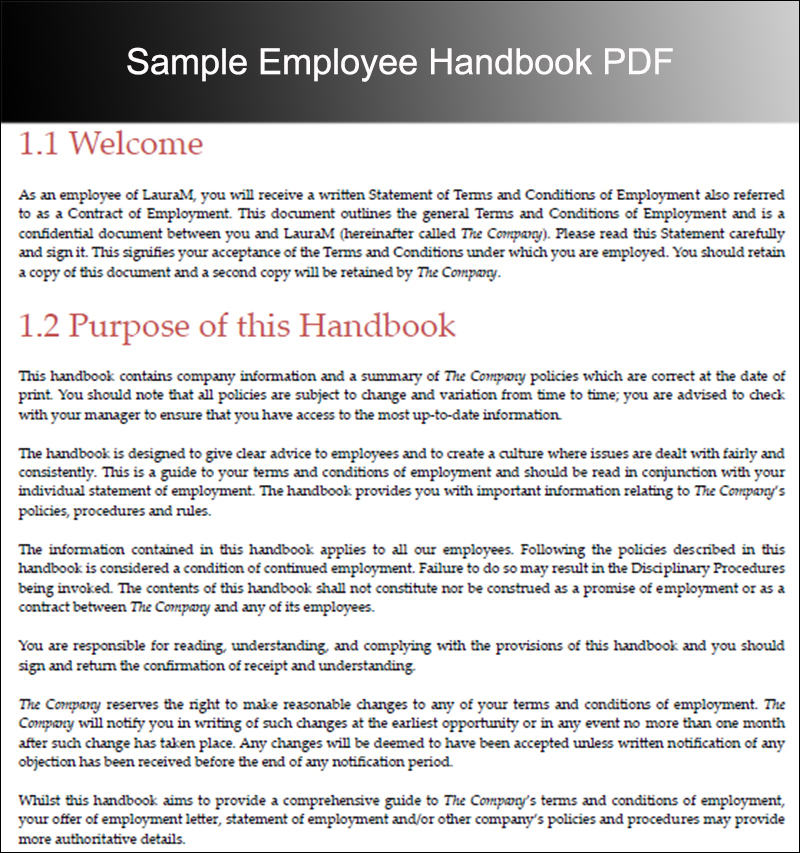 Employee Handbook & Employee Manual | BizManualz