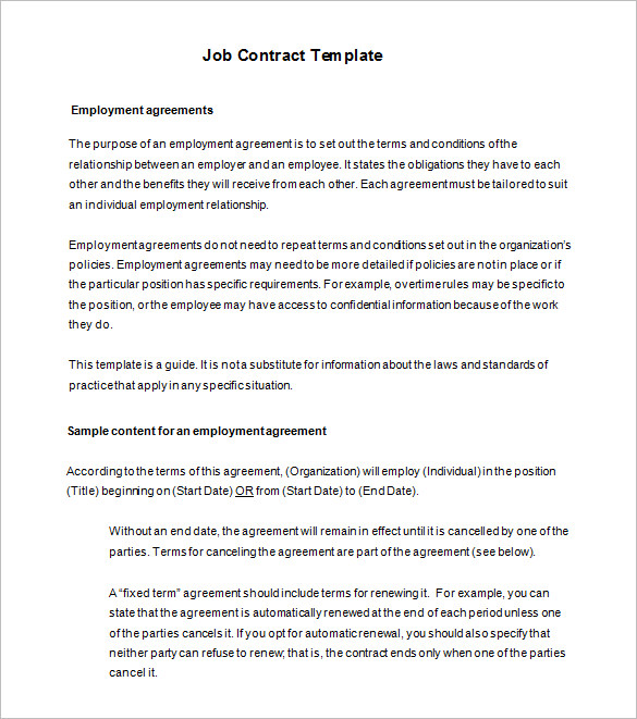 employee contract example Londa.britishcollege.co