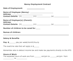 20 Things That Should Be In Your Written Nanny / Employer Work 