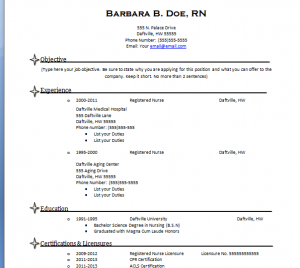 Nursing Resume Templates