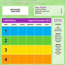 Free School Lunch Menu Templates | Best And Professional Templates