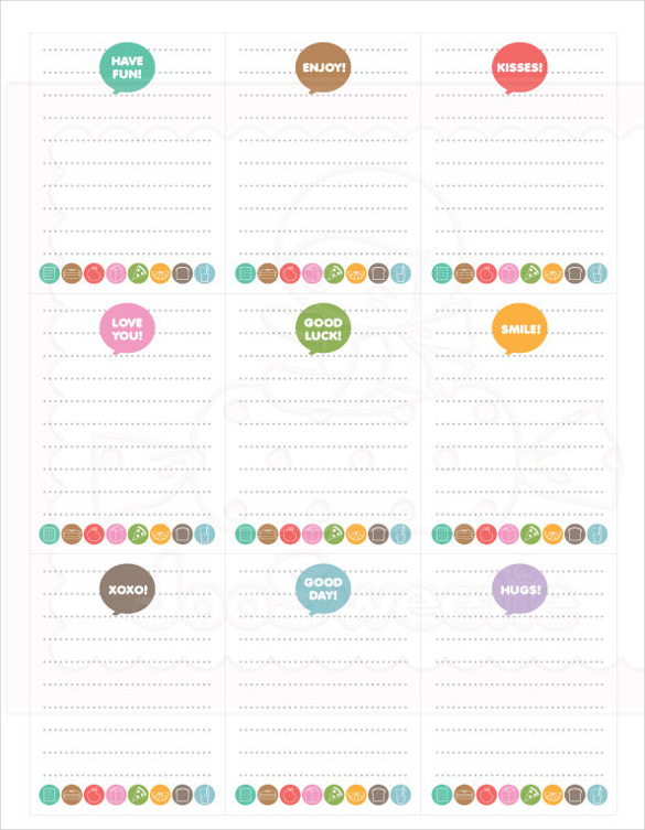 F&N Menu Calendar Templates