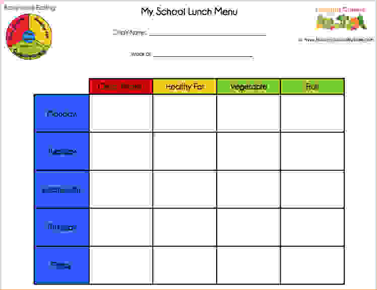 School Lunch Menu Template Lunch Menu Templates Oklmindsproutco 