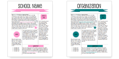 WordDraw. School Newsletter Template for Microsoft Word