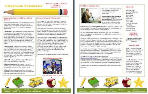 teacher newsletter templates 15 free microsoft word newsletter 