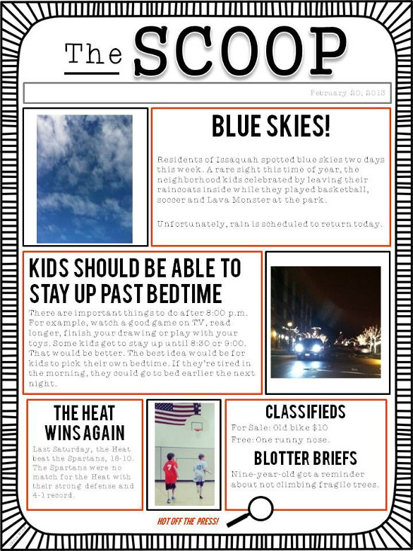 Make a Classroom Newspaper: EnchantedLearning.com