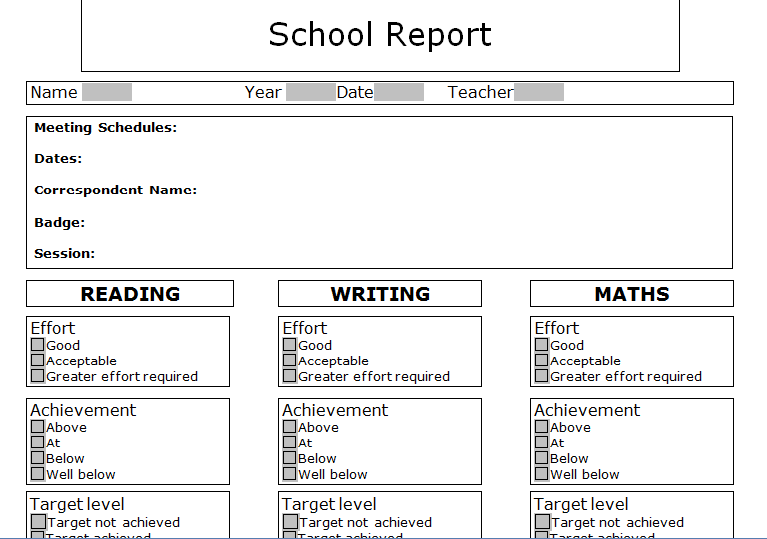school report template Londa.britishcollege.co