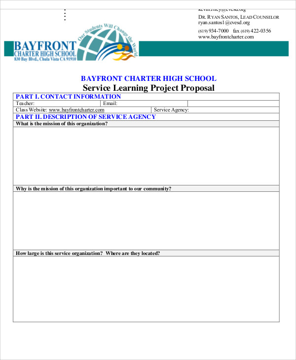 School Project Proposal Templates 9+ Free Word, PDF Format 