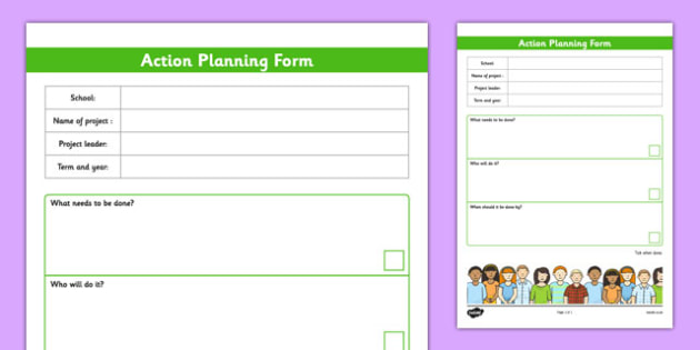 School Council Project Action Plan Template school council