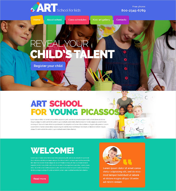 School class web site template (75) Website templates