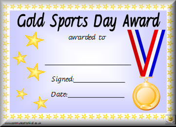 Printable Sports Award Certificates Template | Ideas for the House 