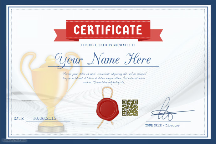 Award certificate template for schools and sport clubs | PosterMyWall