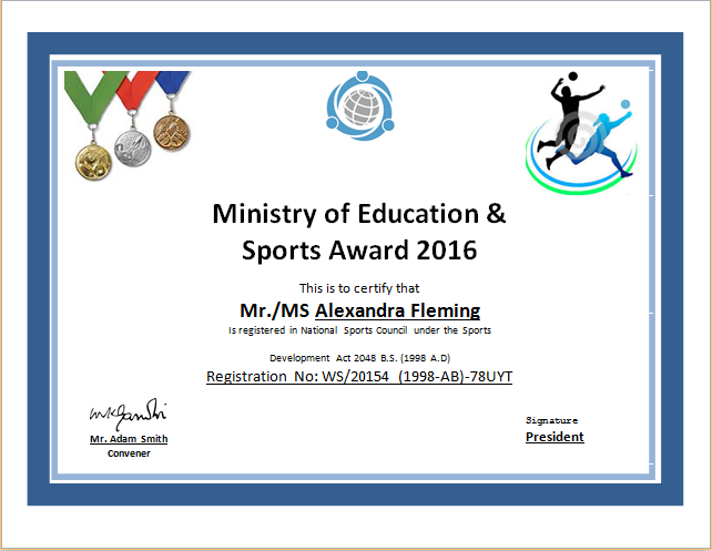 sport certificate template sports certificate templates for word 