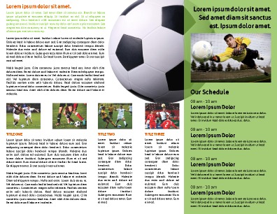 Sports Program Templates | PageProdigy – Print for $1