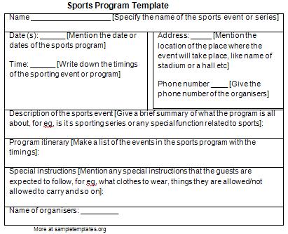 sports program templates Londa.britishcollege.co