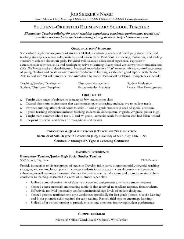 Sample Teacher Resume. Student Teacher Resume Samples Example 