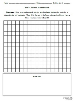 Blank wordsearch grid by BAllder Teaching Resources Tes