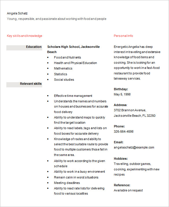 13+ High School Resume Templates PDF, DOC | Free & Premium Templates