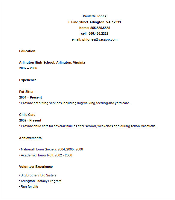 a high school resume Londa.britishcollege.co