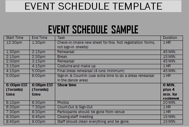 30 Images of Template Schedule Of Events | helmettown.com