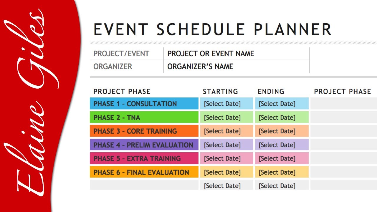 Microsoft Word 2013 Schedule Template YouTube