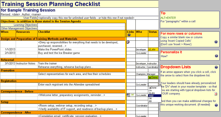 Training Plan template Training Agenda template, Training 