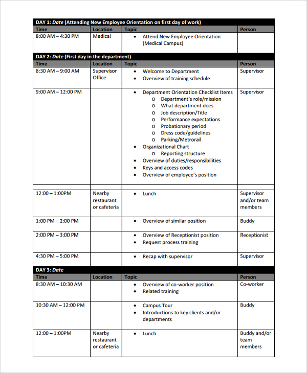 training schedule template free sample training schedule template 