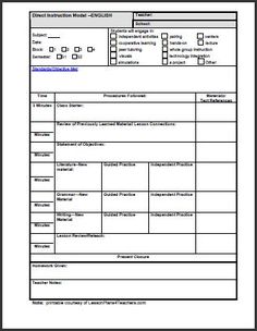 Daily Multi Class Lesson Plan Template Secondary | Secondary 