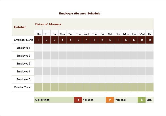 Vacation Schedule Templates 10+ Free Word, Excel, PDF Format 