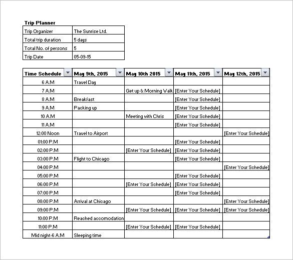 Vacation Schedule Templates 10+ Free Word, Excel, PDF Format 