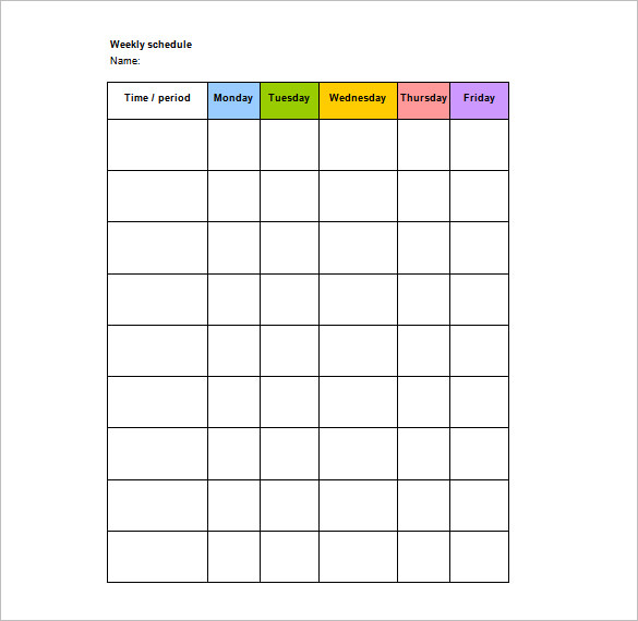 Weekend Schedule Template – 8+ Free Word, Excel, PDF, Format 