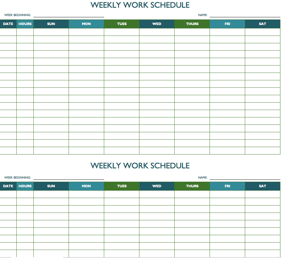 Free Weekly Employee Shift Template For Excel