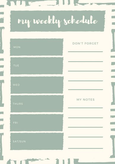 Customize 21+ Weekly Schedule Planner templates online Canva