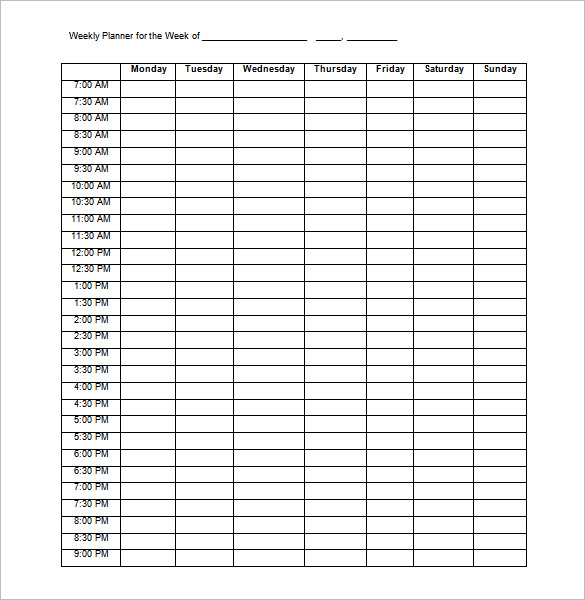 weekly planner template Londa.britishcollege.co