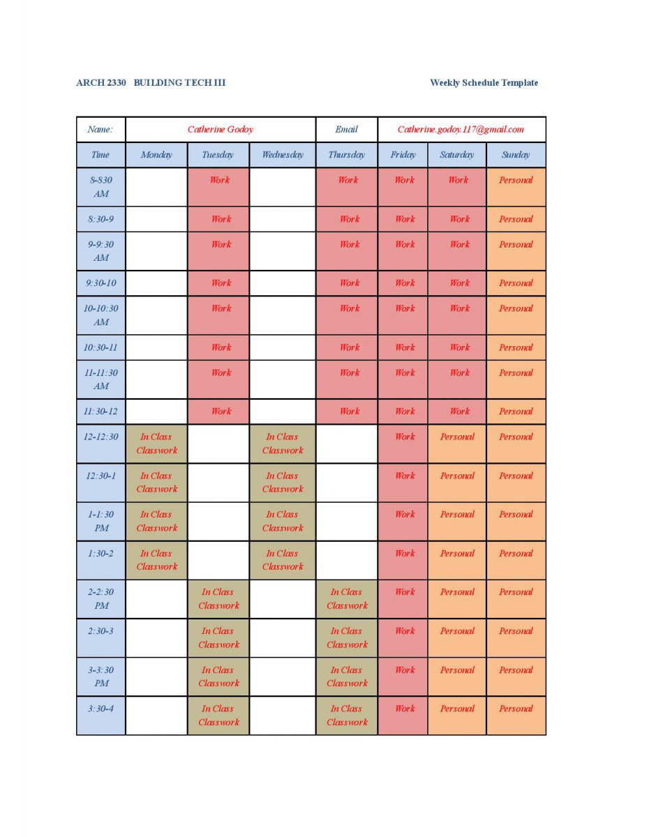 Schedule | Juan, Catherine, Alejandra group.